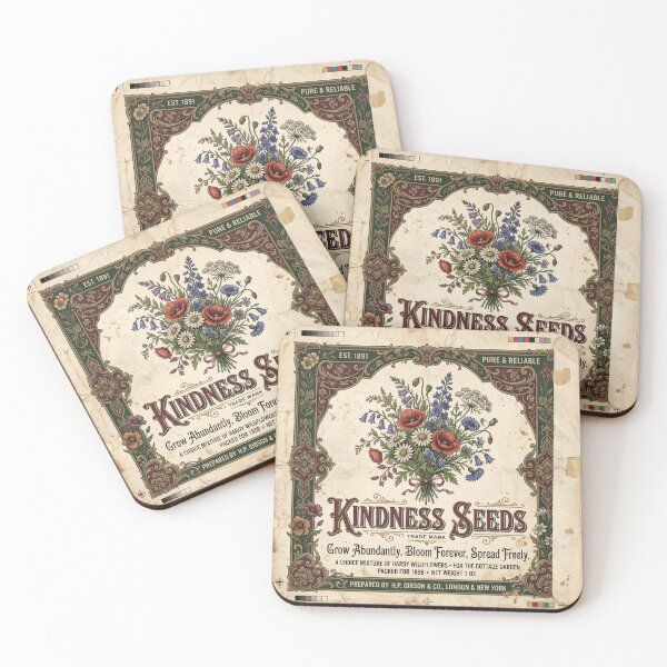 Item preview, Vintage Seed Packet Shirt – Kindness Seeds Victorian Botanical Wildflower Tee designed and sold by DmaarGroup.