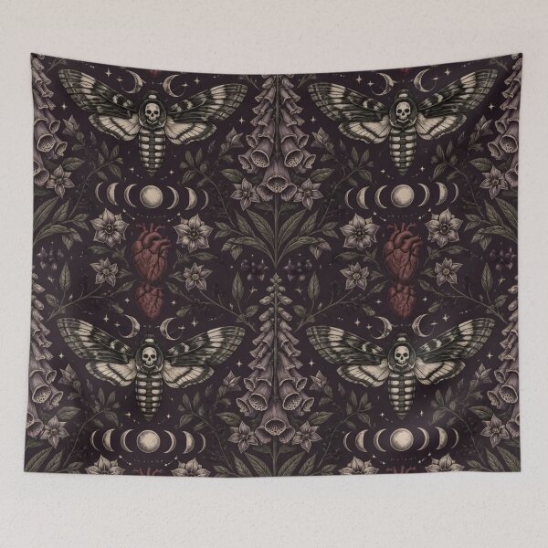 Item preview, Occult Anatomy Moth Botanical Vintage Witch Pattern designed and sold by StickyGuys.