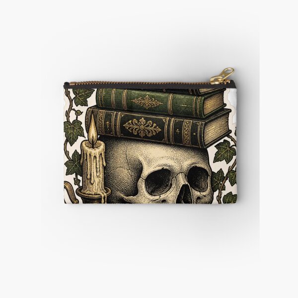 Item preview, Haunted Professor Skull Bookplate Vintage Halloween designed and sold by StickyGuys.