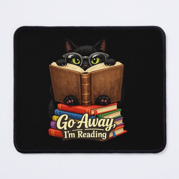 Item preview, Go Away Im Reading Funny Bookish Black Cat Introvert designed and sold by Salwastore.