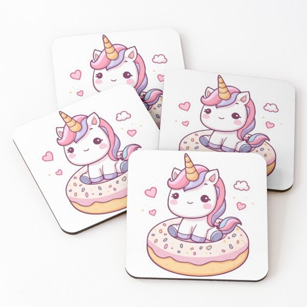 Item preview, Kawaii Unicorn Donut Sticker | Cute Magical Sweet Treat Design designed and sold by Stylestickers55.