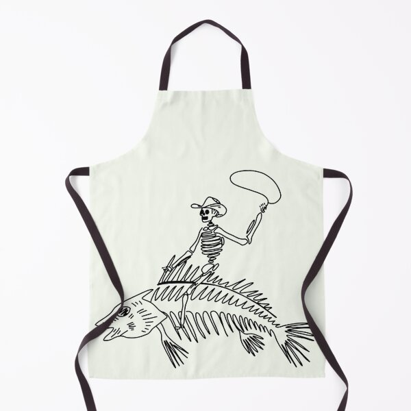 Item preview, Cowboy Skeleton Riding a Fish designed and sold by katdraws415.