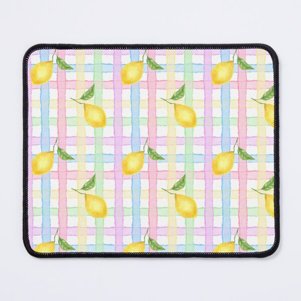 Item preview, Watercolor Lemons on Pastel Plaid, summer vibe designed and sold by eves_aquadreams.