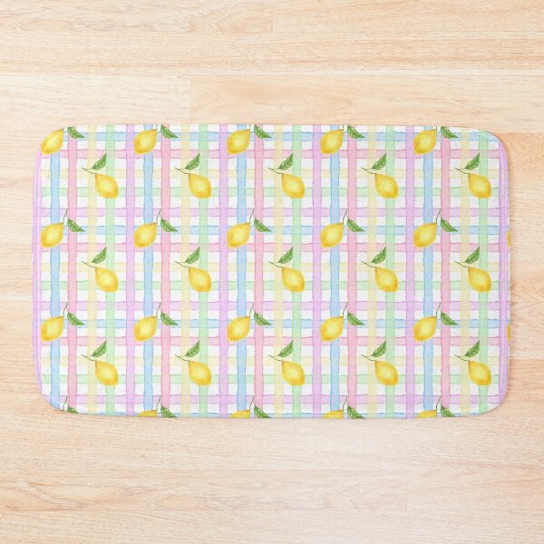 Item preview, Watercolor Lemons on Pastel Plaid, summer vibe designed and sold by eves_aquadreams.