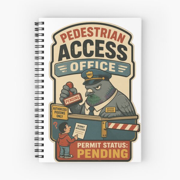 Item preview, Pedestrian Access Office Pigeon Bureaucracy Humor designed and sold by Print Loft.
