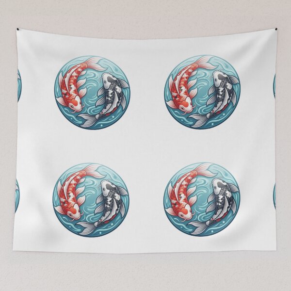 Item preview, 3D Koi fish circle artwork designed and sold by kidoramagic.