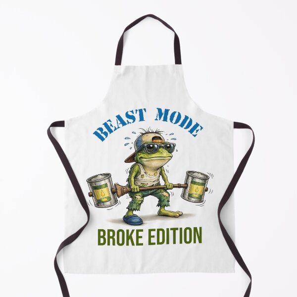 Item preview, Beast Mode Broke Edition Funny Gym Frog T-Shirt | Budget Workout Cartoon designed and sold by Dinaelsherkawy.