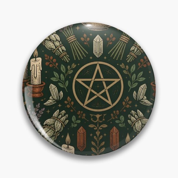 Item preview, Pentagram Herbs Witchcraft Altar Vintage Pattern designed and sold by StickyGuys.