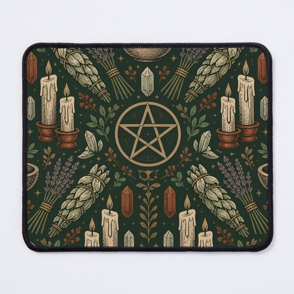 Item preview, Pentagram Herbs Witchcraft Altar Vintage Pattern designed and sold by StickyGuys.