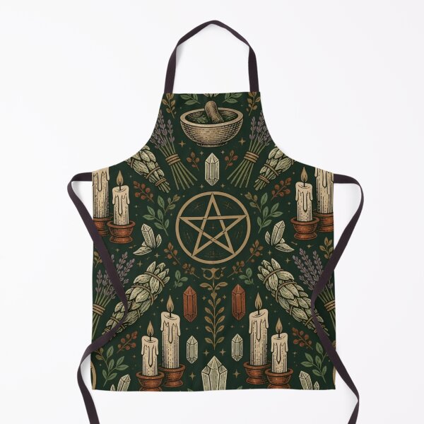 Item preview, Pentagram Herbs Witchcraft Altar Vintage Pattern designed and sold by StickyGuys.