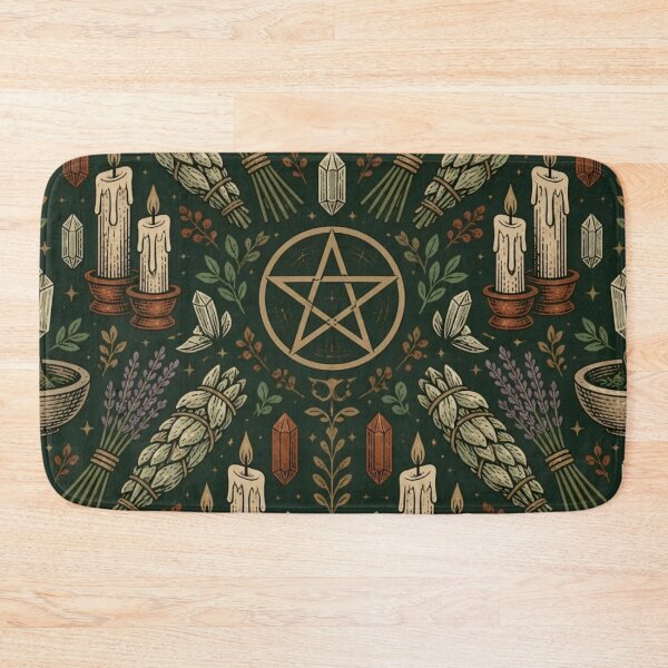 Item preview, Pentagram Herbs Witchcraft Altar Vintage Pattern designed and sold by StickyGuys.