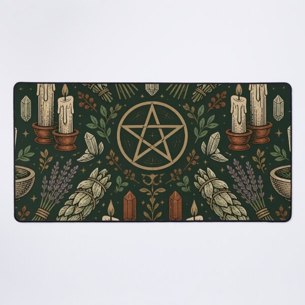 Item preview, Pentagram Herbs Witchcraft Altar Vintage Pattern designed and sold by StickyGuys.