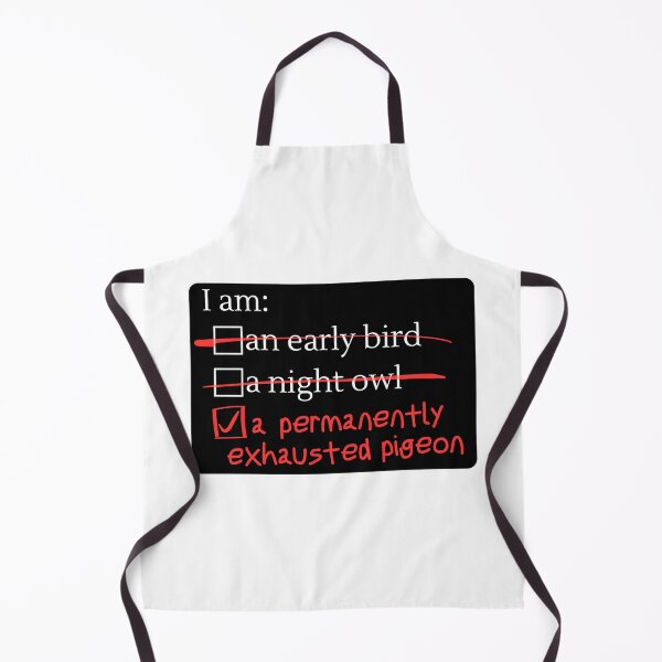 Item preview, Permanently Exhausted Pigeon - White Text, Black Background designed and sold by OfPaperAndScissors.