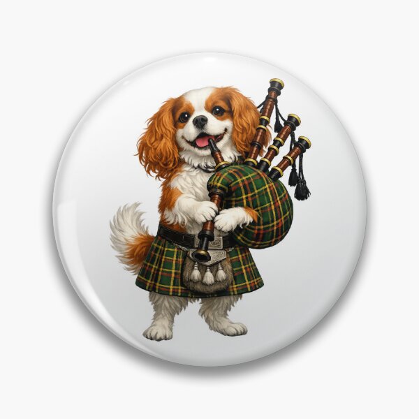 Item preview, Bagpipes playing Blenheim Cavalier designed and sold by SpottyRainbow.