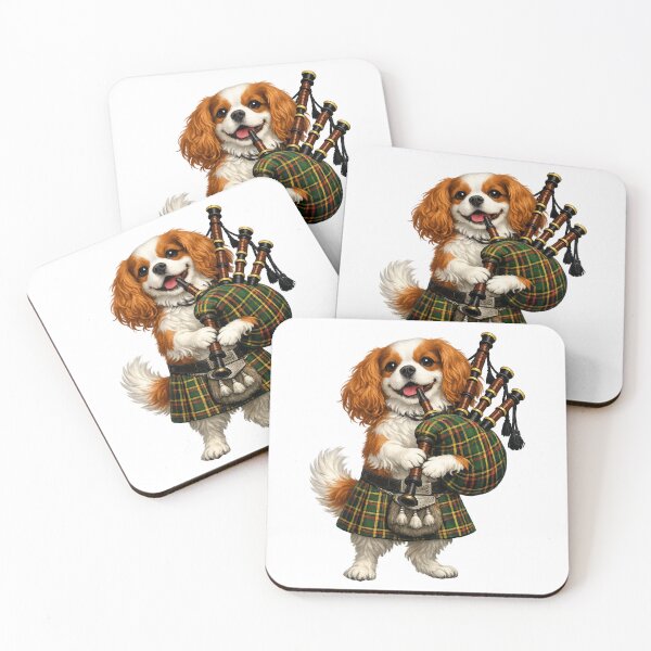 Item preview, Bagpipes playing Blenheim Cavalier designed and sold by SpottyRainbow.