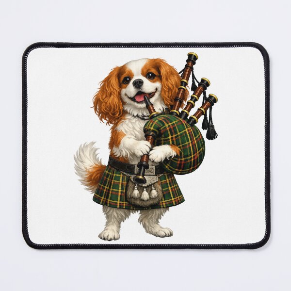 Item preview, Bagpipes playing Blenheim Cavalier designed and sold by SpottyRainbow.
