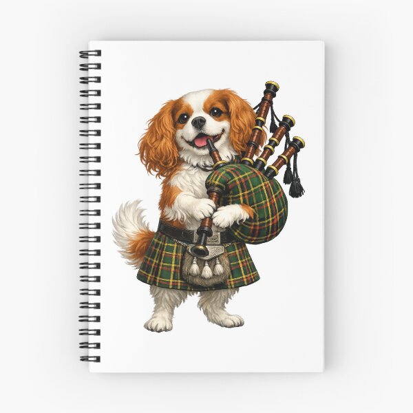 Item preview, Bagpipes playing Blenheim Cavalier designed and sold by SpottyRainbow.