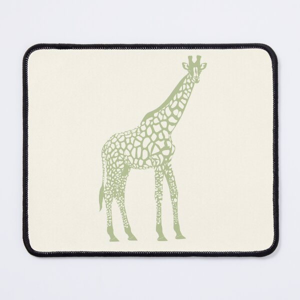 Item preview, Minimal Monochrome Giraffe Line Art Scandinavian Style Animal Illustration Sage Green designed and sold by Nasdigitalart.