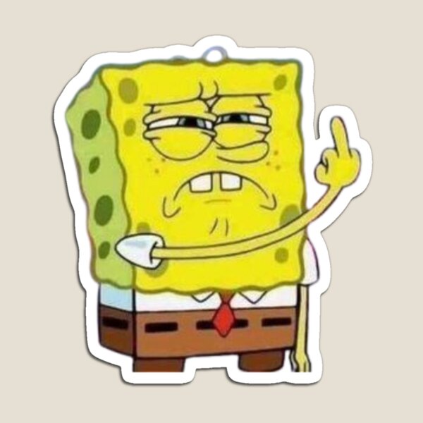 Item preview, Spongebob Meme Middle Finger designed and sold by DZYONA.
