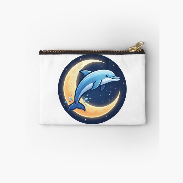 Item preview, Dolphin jumping through moon designed and sold by kidoramagic.
