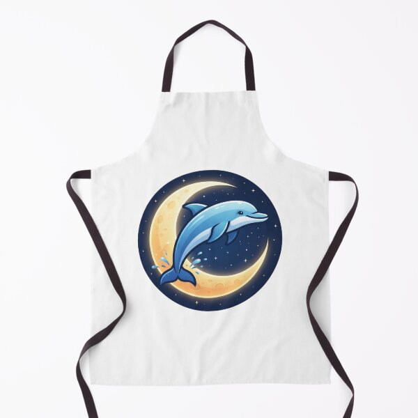Item preview, Dolphin jumping through moon designed and sold by kidoramagic.