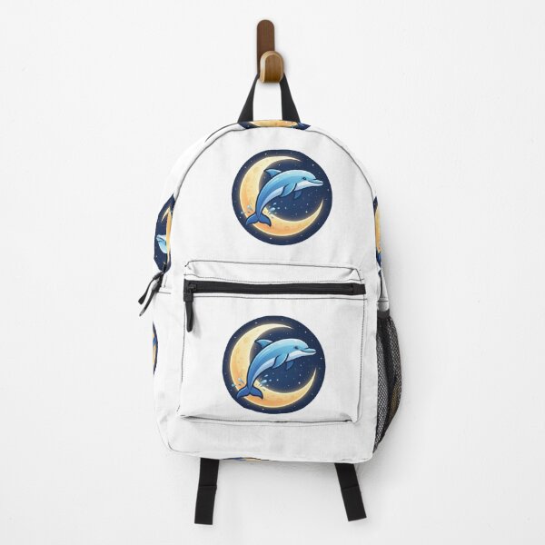 Item preview, Dolphin jumping through moon designed and sold by kidoramagic.