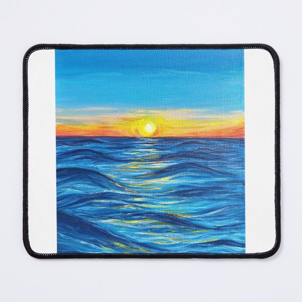 Item preview, Sunrise Over Sea Acrylic Painting – Van Gogh Inspired designed and sold by alexnlanguages.