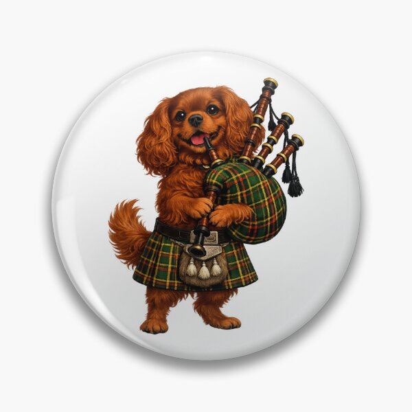 Item preview, Bagpipes playing Ruby Cavalier designed and sold by SpottyRainbow.
