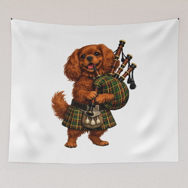 Item preview, Bagpipes playing Ruby Cavalier designed and sold by SpottyRainbow.