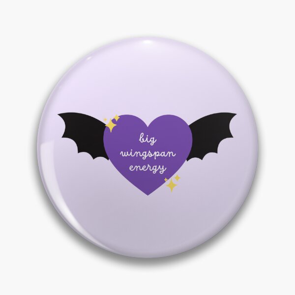 Item preview, big wingspan purple heart bat wings sticker designed and sold by lootsyshop.