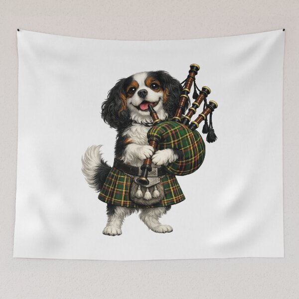 Item preview, Bagpipes playing Tri Cavalier designed and sold by SpottyRainbow.