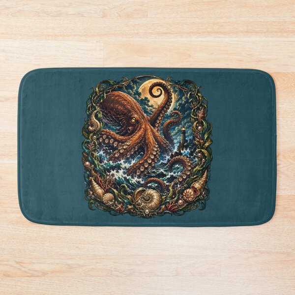Item preview, Ornate Kraken Framed Nautical Fantasy Ocean Art designed and sold by BorgSpareParts.