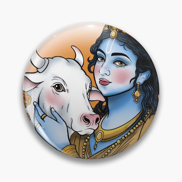 Item preview, Lord Krishna with cow designed and sold by Cale Lobba.