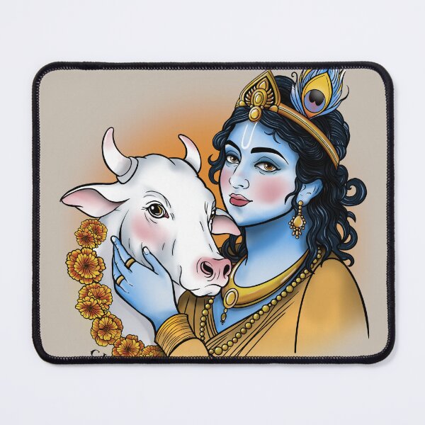 Item preview, Lord Krishna with cow designed and sold by Cale Lobba.