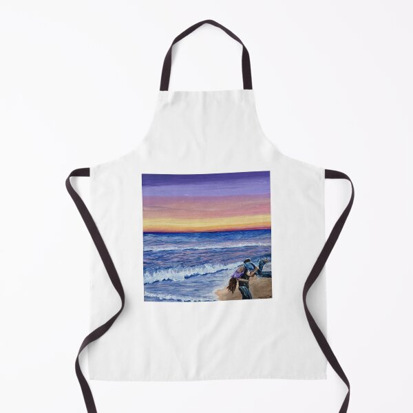 Item preview, Romantic Couple Ocean Sunset Acrylic Painting designed and sold by alexnlanguages.