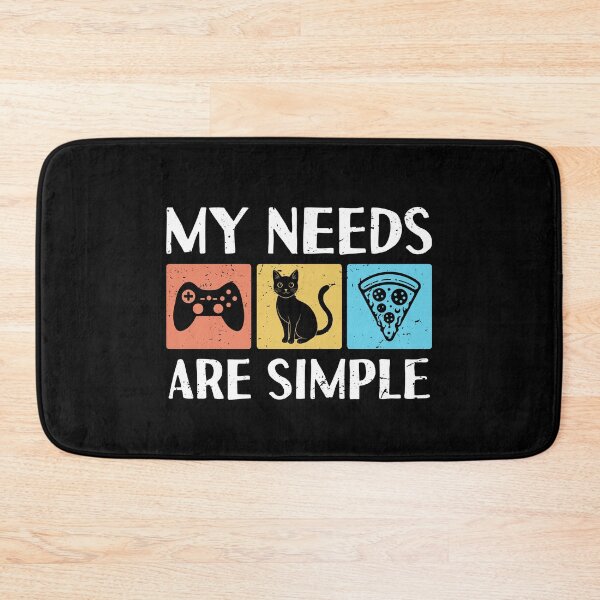 Item preview, Funny My Needs Are Simple Gaming Cat Pizza designed and sold by JFFStore.