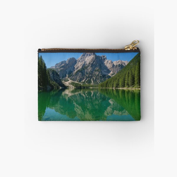 Item preview, Dolomites Lake Braies Emerald Mountain Reflection Fine Art Photography designed and sold by Nexus Space.
