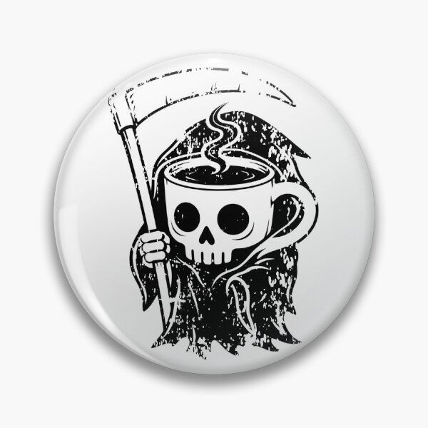 Item preview, Coffee Before Death Reaper Cup Aged Worn graphic designed and sold by BlueLineLAX.