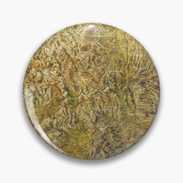 Item preview, Colorado Rocky Mountains Illustration Topography Map | Vintage 1894 Art Print Poster |   Colorado Classroom Decor designed and sold by codeslinger.