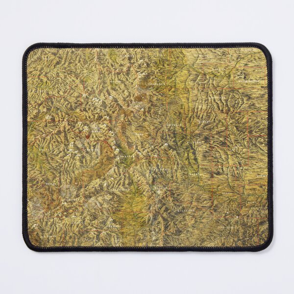 Item preview, Colorado Rocky Mountains Illustration Topography Map | Vintage 1894 Art Print Poster | Colorado Classroom Decor designed and sold by codeslinger.