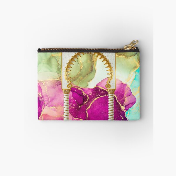 Item preview, Colorful Abstract Design with Gold Architectural Elements designed and sold by behappyandrelax.