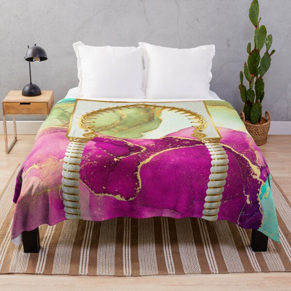 Item preview, Colorful Abstract Design with Gold Architectural Elements designed and sold by behappyandrelax.