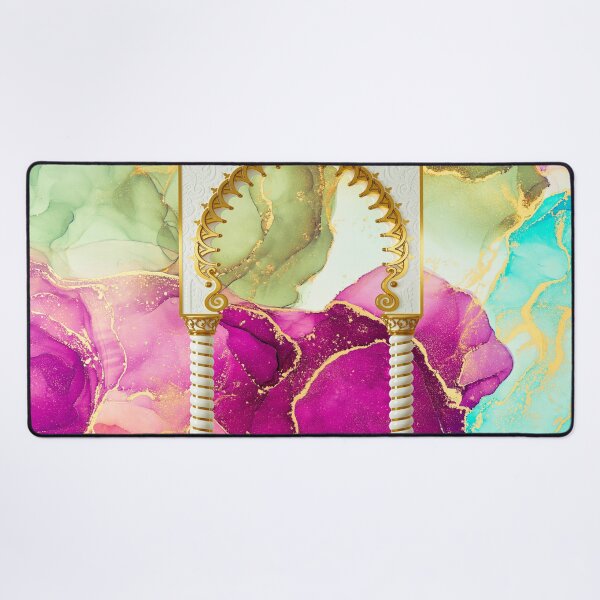 Item preview, Colorful Abstract Design with Gold Architectural Elements designed and sold by behappyandrelax.