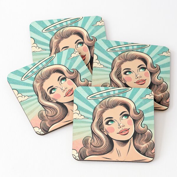 Aperçu de l'œuvre Retro Glam Pop Art Pin Up Angel créée et vendue par GildedStraw.
