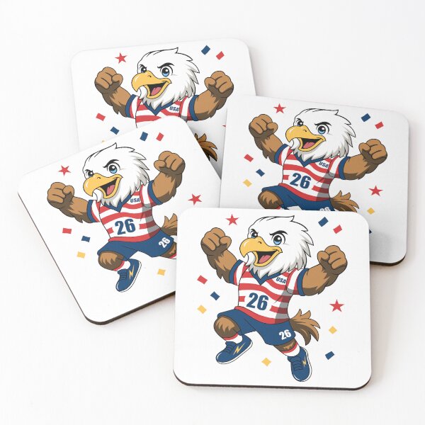 Item preview, Jumping USA Eagle Mascot Celebration Art designed and sold by Anne97s.