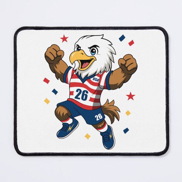 Item preview, Jumping USA Eagle Mascot Celebration Art designed and sold by Anne97s.