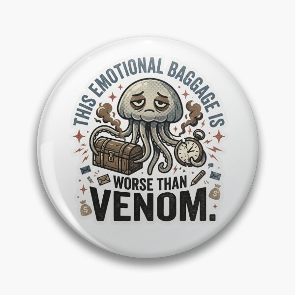 Item preview, Emotional Baggage - Funny Sarcastic Jellyfish Retro Art designed and sold by 0Zetgest.