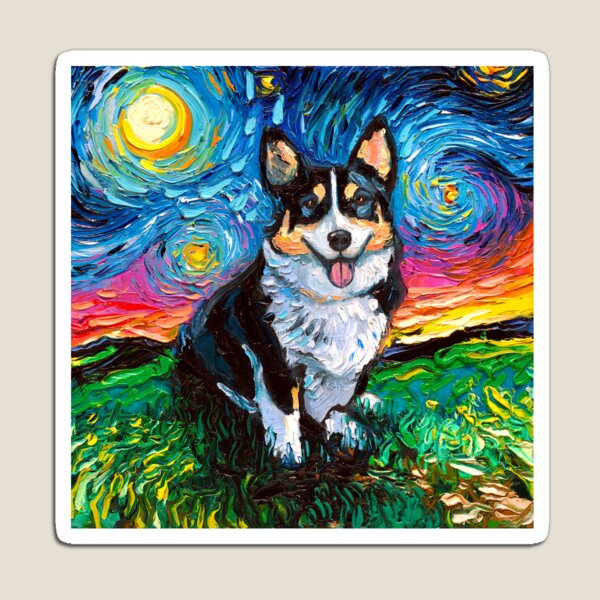 Item preview, Tri-color Corgi Night designed and sold by AjaTrier.