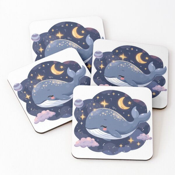 Item preview, Cute Baby Cosmic Whale Kawaii Sticker | Dreamy Moon & Stars designed and sold by Stylestickers55.