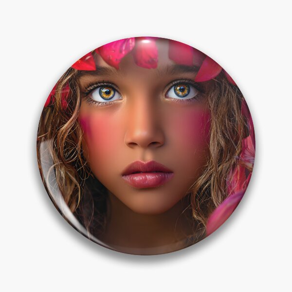 Item preview, A Beautiful Girl Surrounded by Vivid Flowers designed and sold by Artessie.